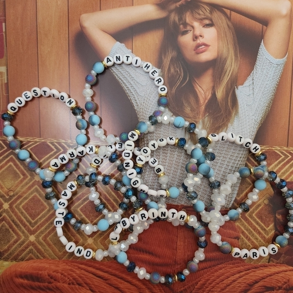 Taylor Swift Midnights Handmade Friendship Bracelet Set Of 10 - Picture 2 of 15